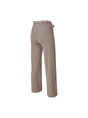 BLACK LABEL シグネチャー パワーライズ 裏起毛 ドローコード ワイドレギンス