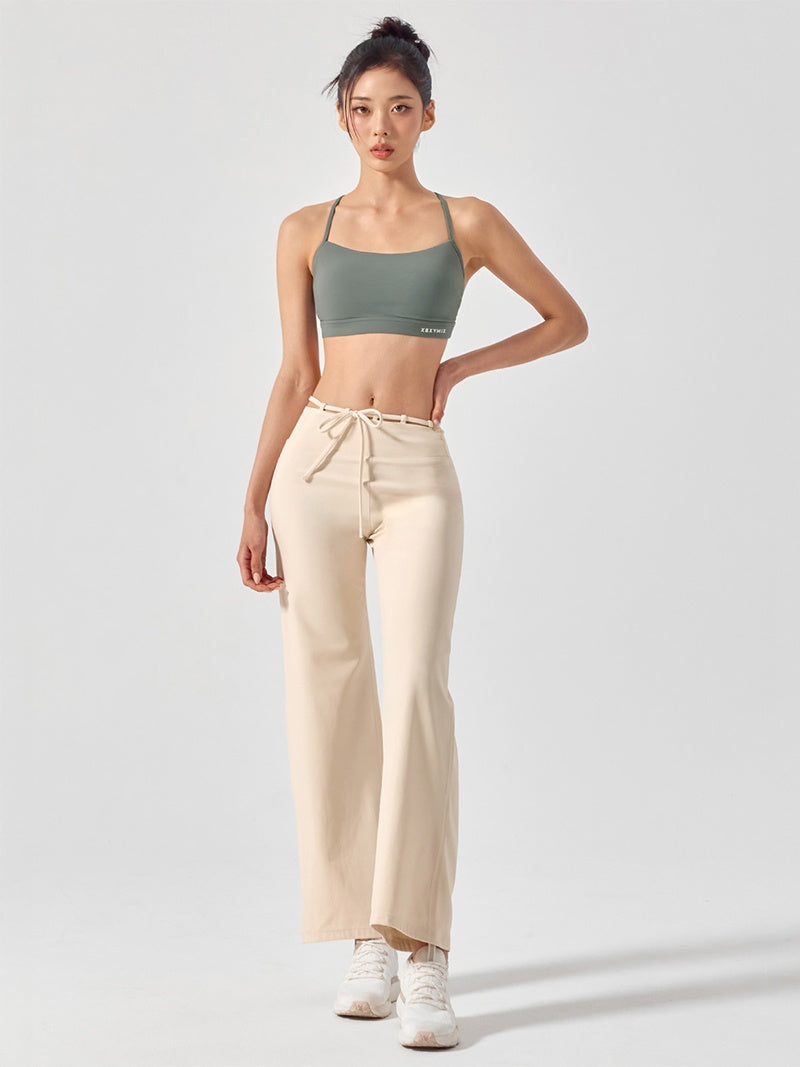 BLACK LABEL シグネチャー パワーライズ 裏起毛 ドローコード ワイドレギンス