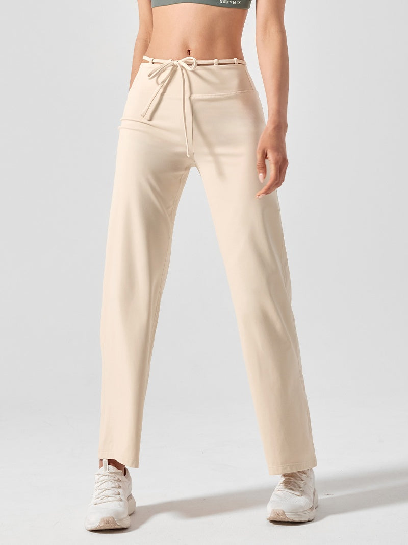 BLACK LABEL シグネチャー パワーライズ 裏起毛 ドローコード ワイドレギンス