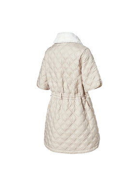 ダイヤキルティング ファーカラー ジャンパー