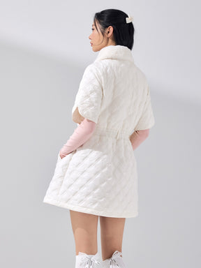 ダイヤキルティング ファーカラー ジャンパー