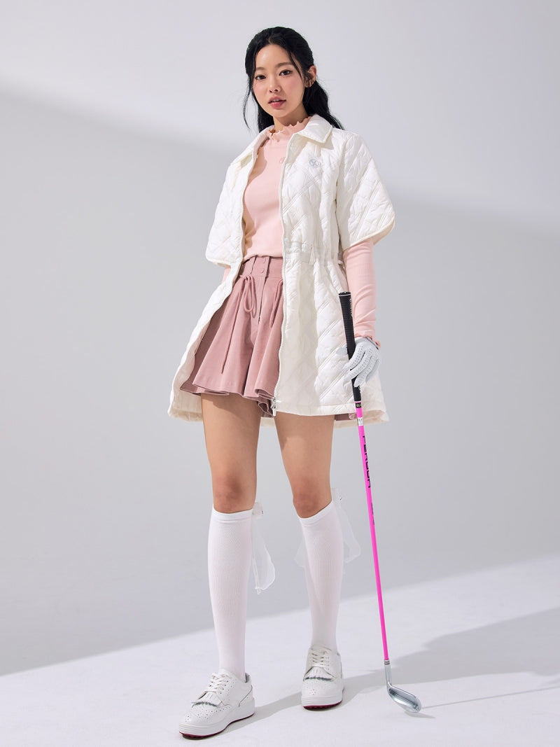 ダイヤキルティング ファーカラー ジャンパー