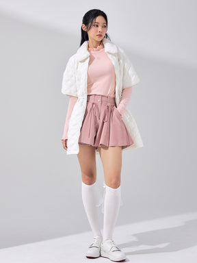 ダイヤキルティング ファーカラー ジャンパー