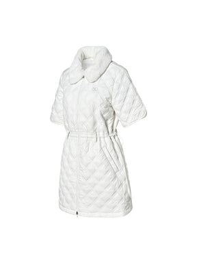 ダイヤキルティング ファーカラー ジャンパー