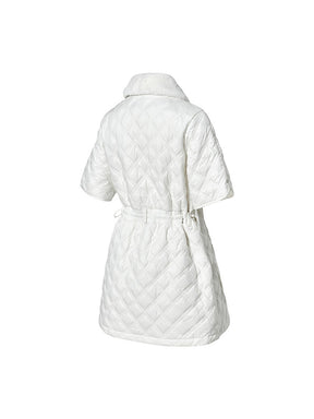 ダイヤキルティング ファーカラー ジャンパー