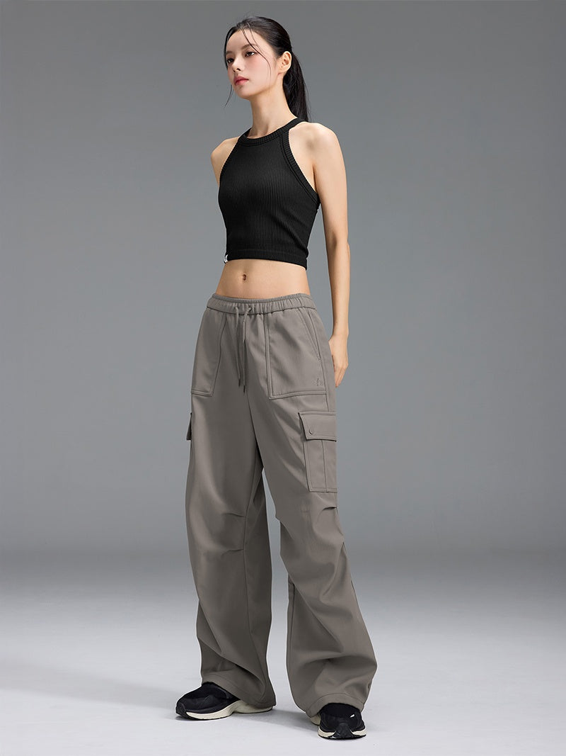 【裏起毛】ウォーム ウーブン カーゴ ワイドパンツ