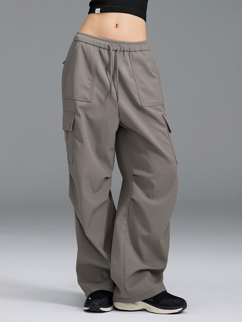 【裏起毛】ウォーム ウーブン カーゴ ワイドパンツ