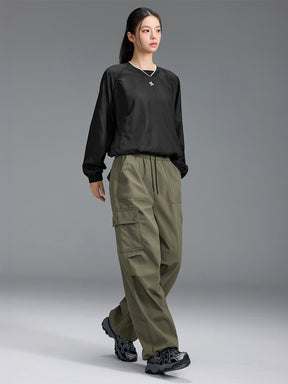 【裏起毛】ウォーム ウーブン カーゴ ワイドパンツ
