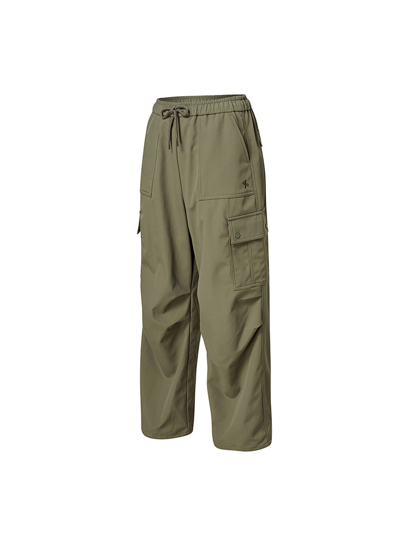 【裏起毛】ウォーム ウーブン カーゴ ワイドパンツ