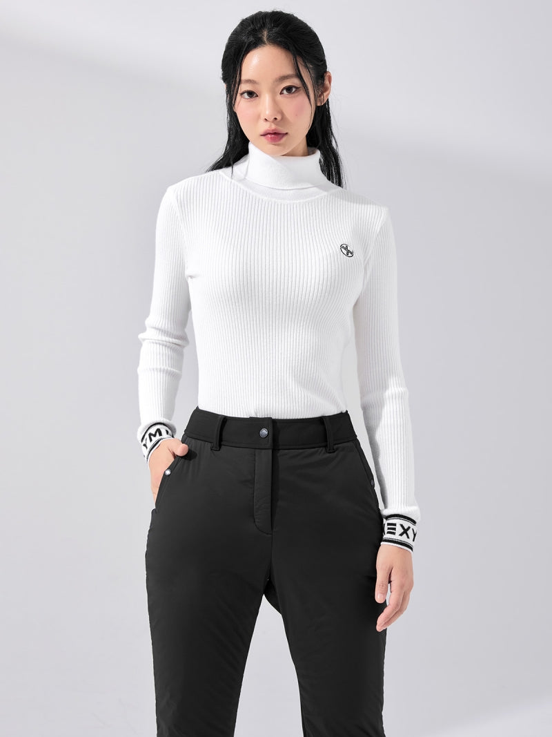 中綿入り フレアパンツ