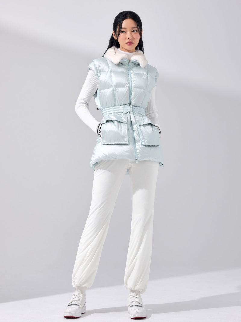 中綿入り フレアパンツ