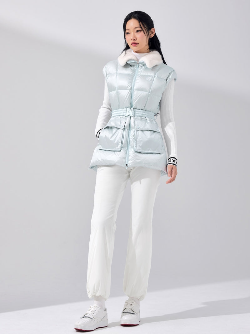 中綿入り フレアパンツ