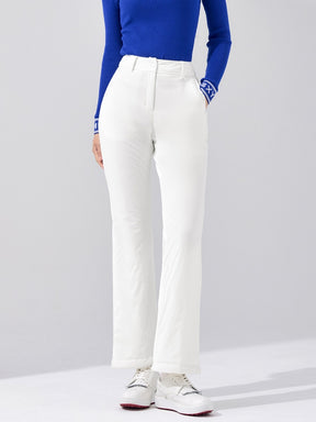 中綿入り フレアパンツ