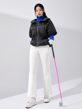 中綿入り フレアパンツ