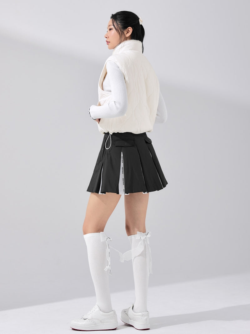 中綿入り プリーツ スカート インナーショーツ付き