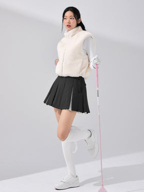 中綿入り プリーツ スカート インナーショーツ付き