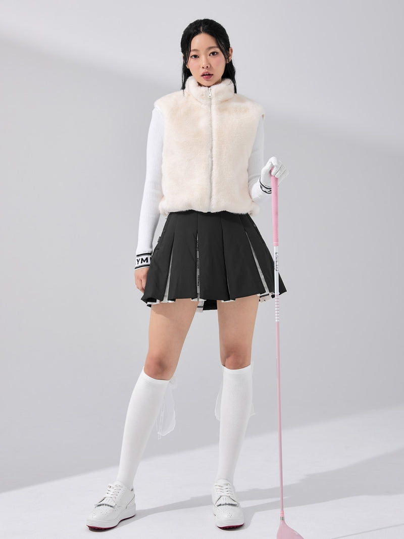 中綿入り プリーツ スカート インナーショーツ付き