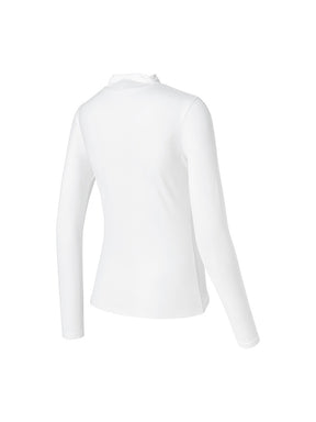 シャーリング モックネック 裏起毛 ベースレイヤー