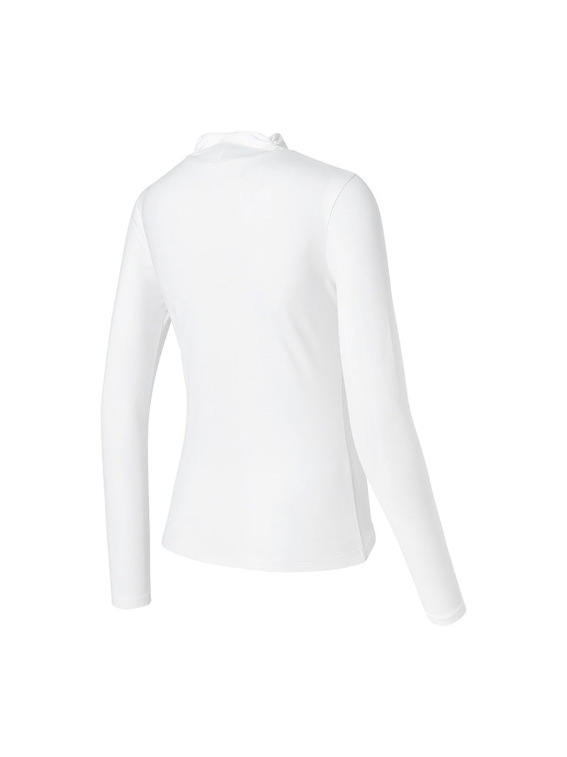 シャーリング モックネック 裏起毛 ベースレイヤー