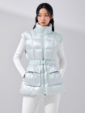 グロウ ベルト付き ダウンベスト