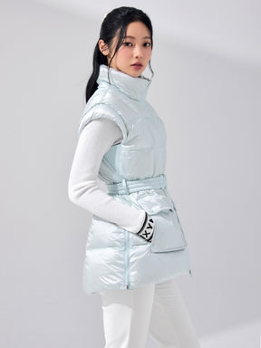 グロウ ベルト付き ダウンベスト