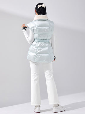 グロウ ベルト付き ダウンベスト