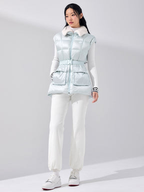 グロウ ベルト付き ダウンベスト