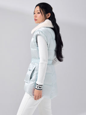 グロウ ベルト付き ダウンベスト