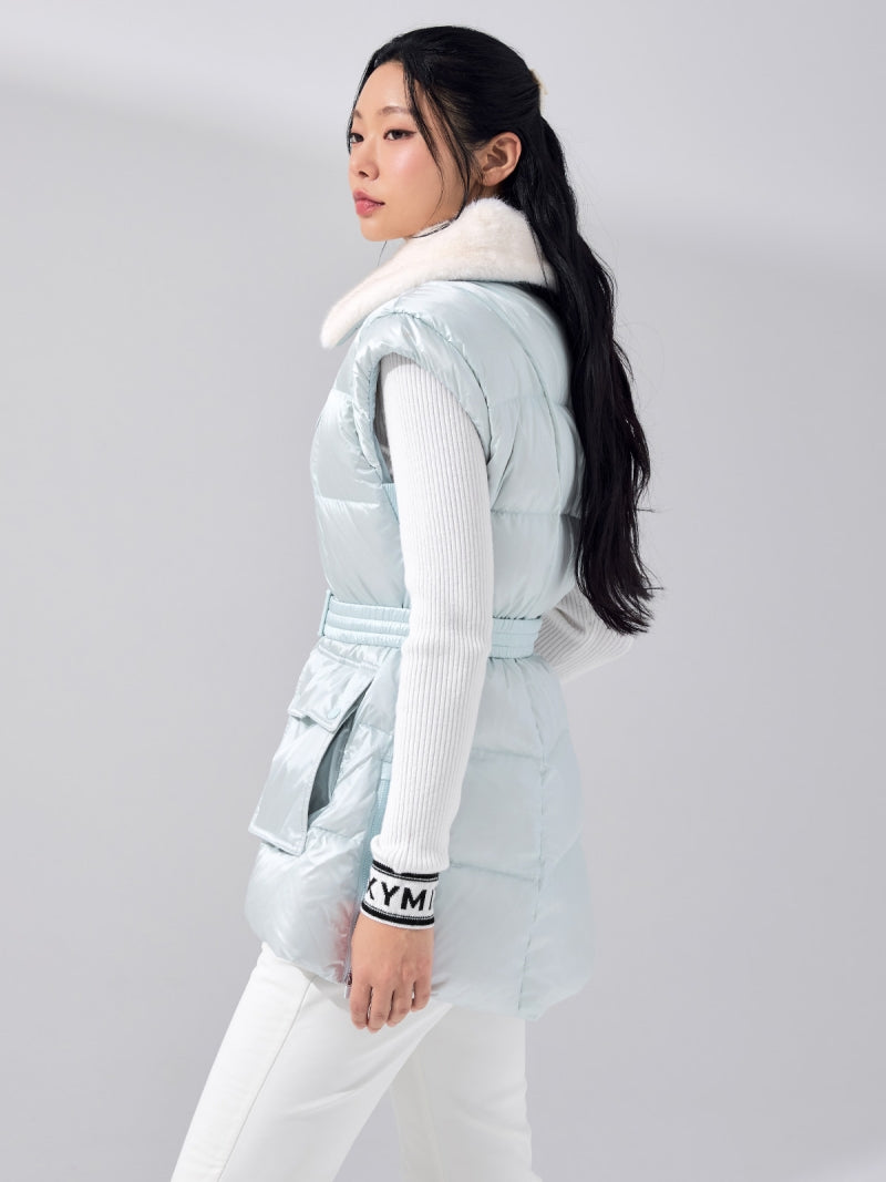 グロウ ベルト付き ダウンベスト