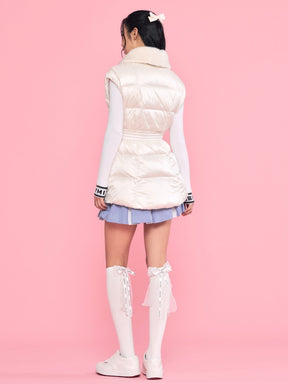 グロウ ベルト付き ダウンベスト