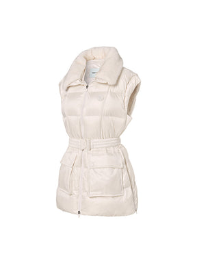 グロウ ベルト付き ダウンベスト