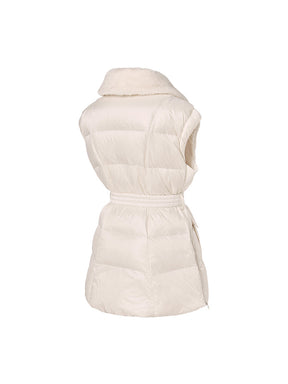 グロウ ベルト付き ダウンベスト