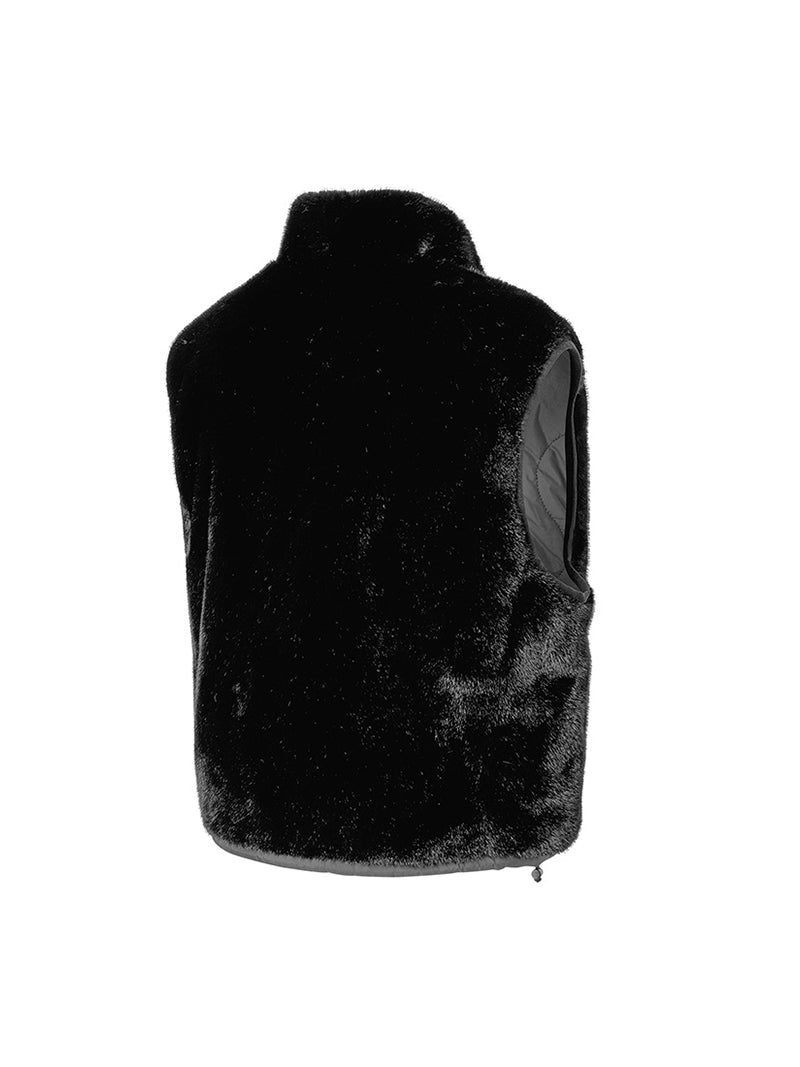 キルティング ソフトファー リバーシブル ベスト