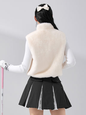 キルティング ソフトファー リバーシブル ベスト