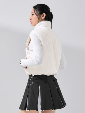 キルティング ソフトファー リバーシブル ベスト