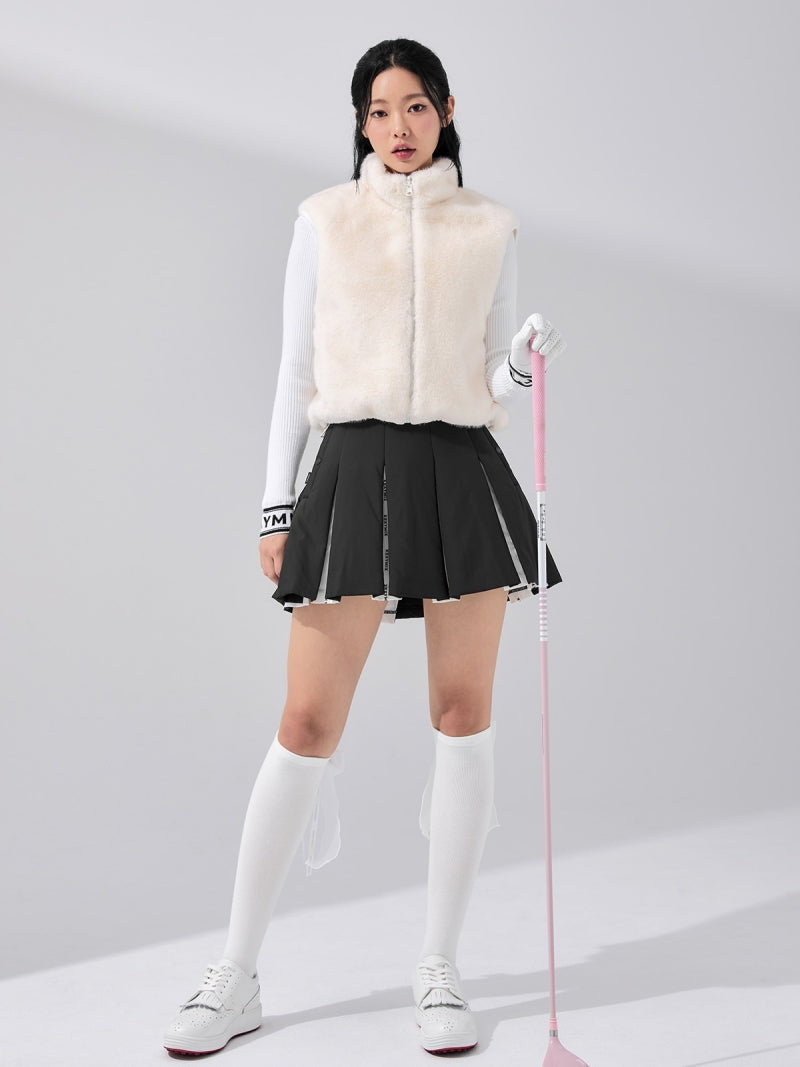 キルティング ソフトファー リバーシブル ベスト