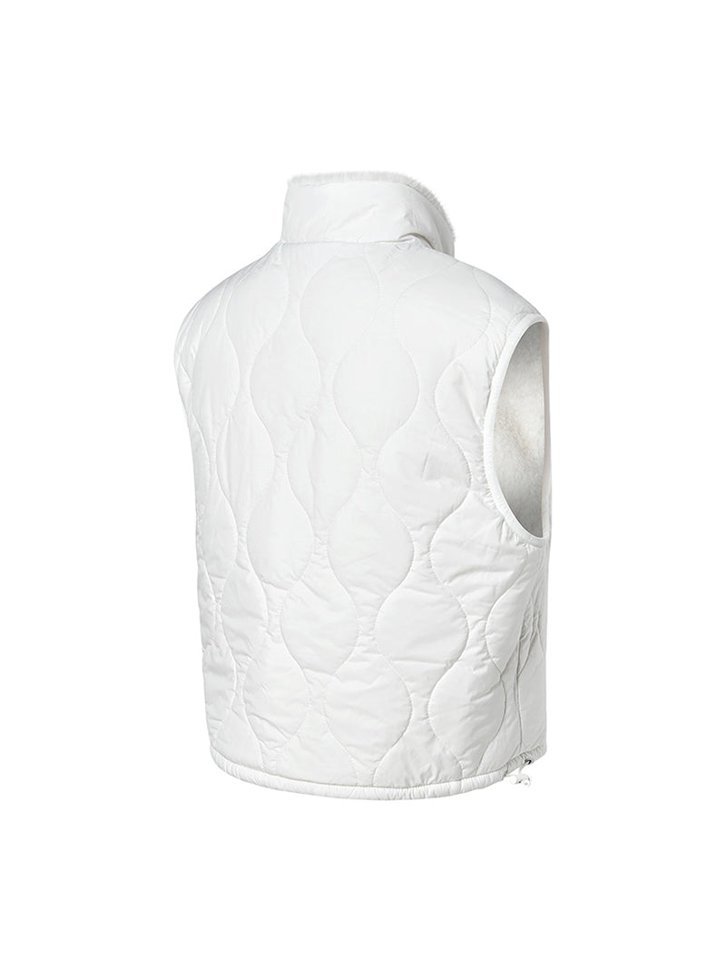 キルティング ソフトファー リバーシブル ベスト