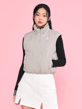 キルティング ソフトファー リバーシブル ベスト