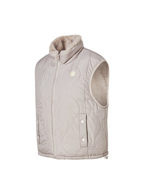 キルティング ソフトファー リバーシブル ベスト