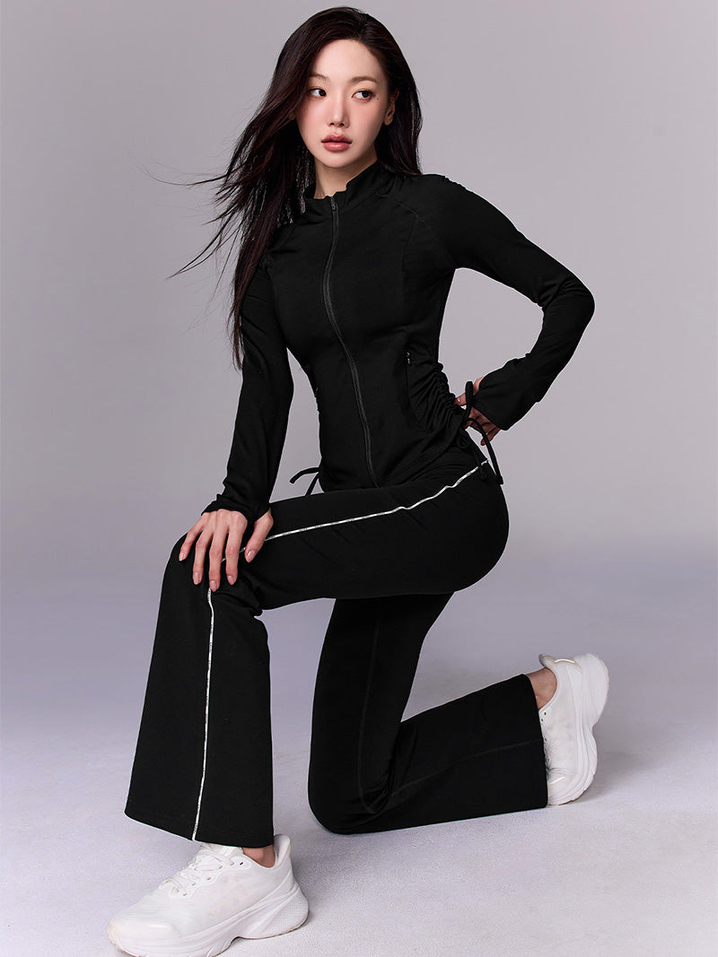 サイドシャーリング 2WAY ジップアップ ジャケット