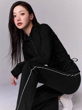 サイドシャーリング 2WAY ジップアップ ジャケット