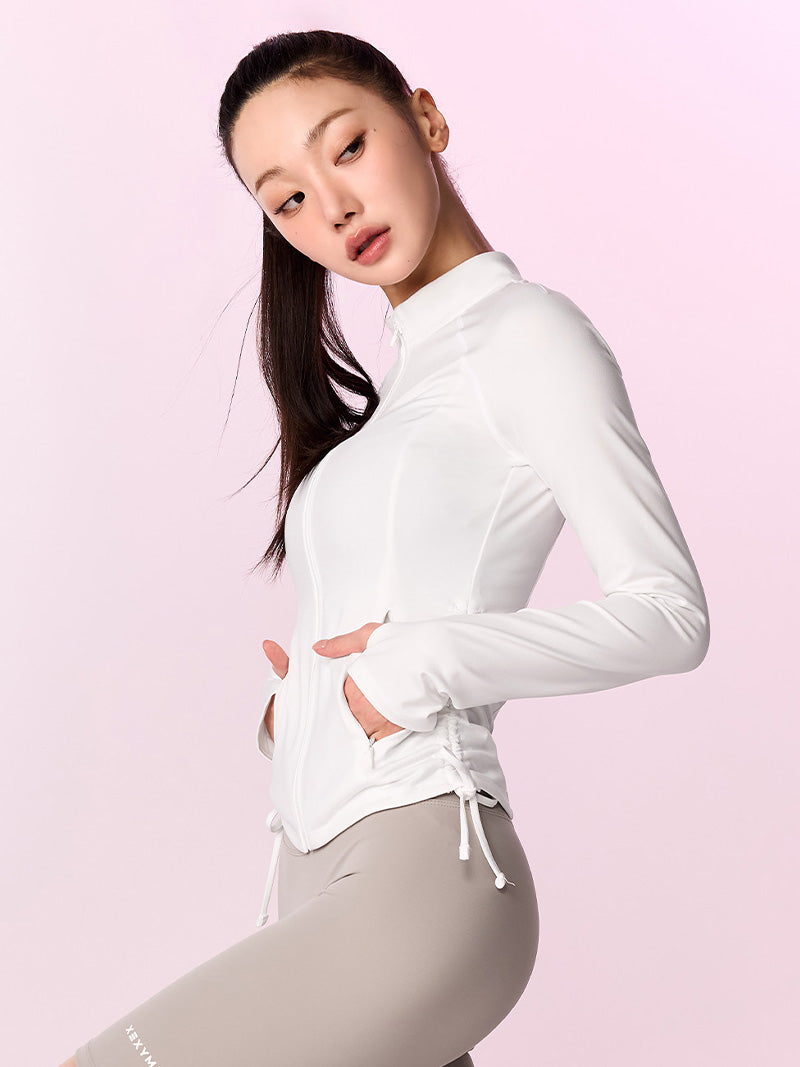 サイドシャーリング 2WAY ジップアップ ジャケット