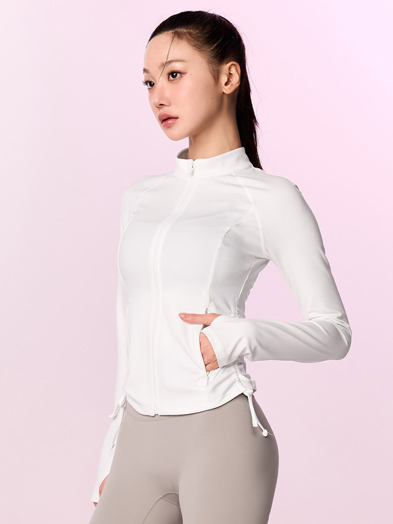 サイドシャーリング 2WAY ジップアップ ジャケット