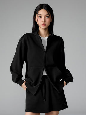 ソフトコットン ハイネック ジップアップ (単品)