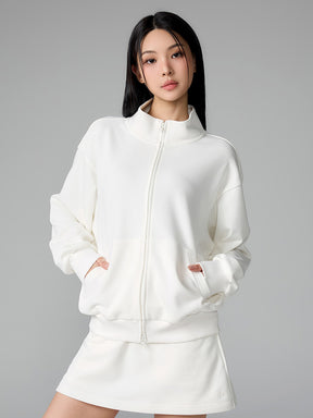 ソフトコットン ハイネック ジップアップ (単品)
