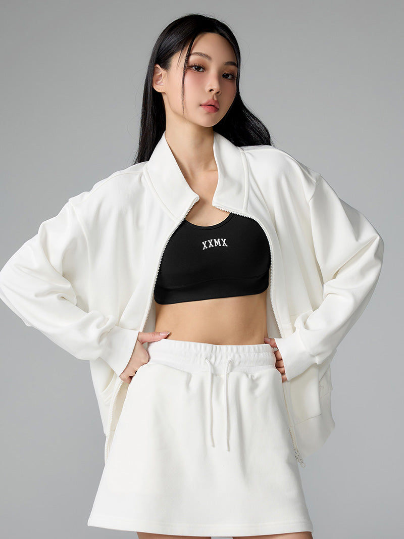 ソフトコットン ハイネック ジップアップ (単品)