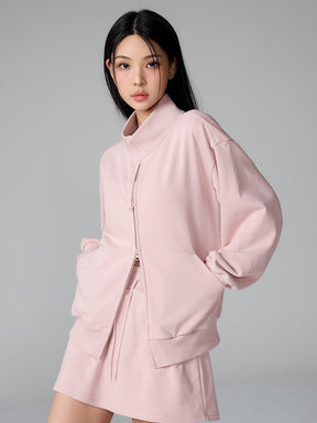 ソフトコットン ハイネック ジップアップ (単品)