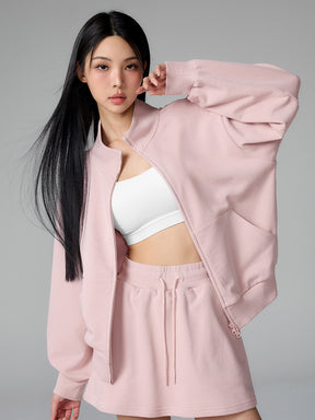 ソフトコットン ハイネック ジップアップ (単品)