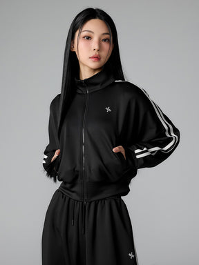 モア トラックライン ジップアップジャケット