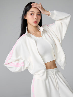 モア トラックライン ジップアップジャケット